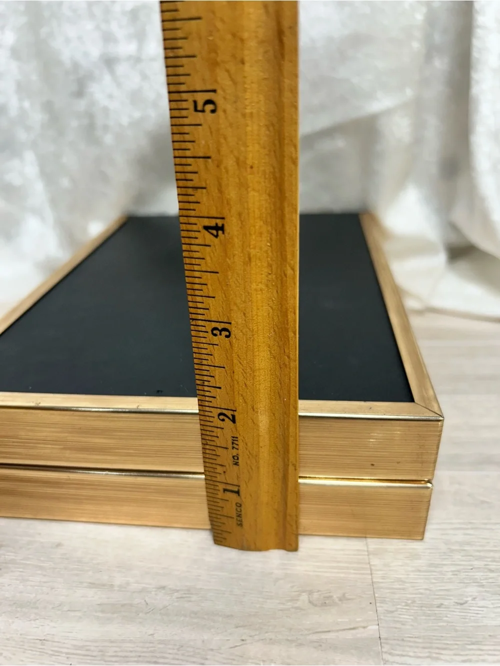 Vintage Gold Tone Hinged Double Picture Frame Oval Folding Tabletop